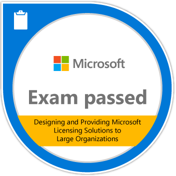 Exam 705: Designing and Providing Microsoft Licensing Solutions to Large Organizations