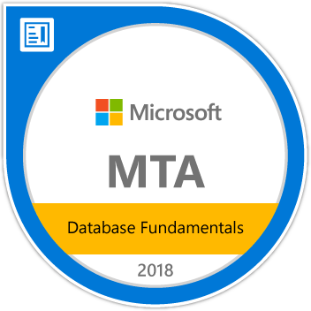 MTA: Database Fundamentals - Certified 2018